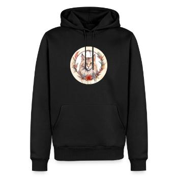 Norwegische Waldkatze Boho-Stil, Liebeskatzen - Männer Premium Bio Hoodie - Schwarz - Vorne - Nico (187cm)