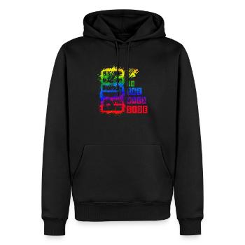 Laufen Laufen Laufen Trainieren Rennen Starker Mann Frau Sprint - Männer Premium Bio Hoodie - Schwarz - Vorne - Nico (187cm)