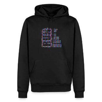Run Run Exercise Race Strong Man Woman Sprint - Men’s Premium Organic Hoodie - black - Front - Nico (187cm)