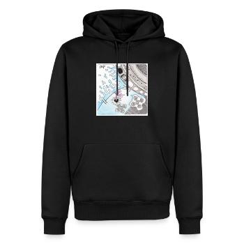 Wirrwarr 16 - Männer Premium Bio Hoodie - Schwarz - Vorne - Nico (187cm)