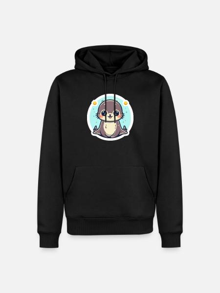 Sea Lion Lover - Men’s Premium Organic Hoodie - black