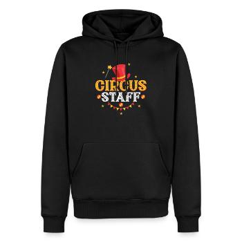 Fête costumée des numéros du personnel de cirque - Sweat à capuche Premium bio Homme - noir - Devant - Nico (187cm)