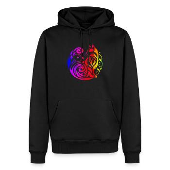 chat chat chats animal de compagnie mignonne animal mignon - Sweat à capuche Premium bio Homme - noir - Devant - Nico (187cm)