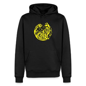 chat chat chats animal de compagnie mignonne animal mignon - Sweat à capuche Premium bio Homme - noir - Devant - Nico (187cm)