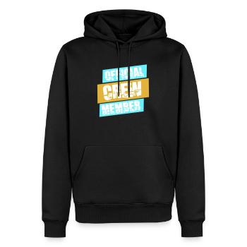 Membre officiel de l’équipage Amis de l’équipe Logo officiel - Sweat à capuche Premium bio Homme - noir - Devant - Nico (187cm)