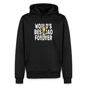 Bester Papa der Welt - Pokal - Cup - Männer Premium Bio Hoodie - Schwarz - Vorne - Nico (187cm)