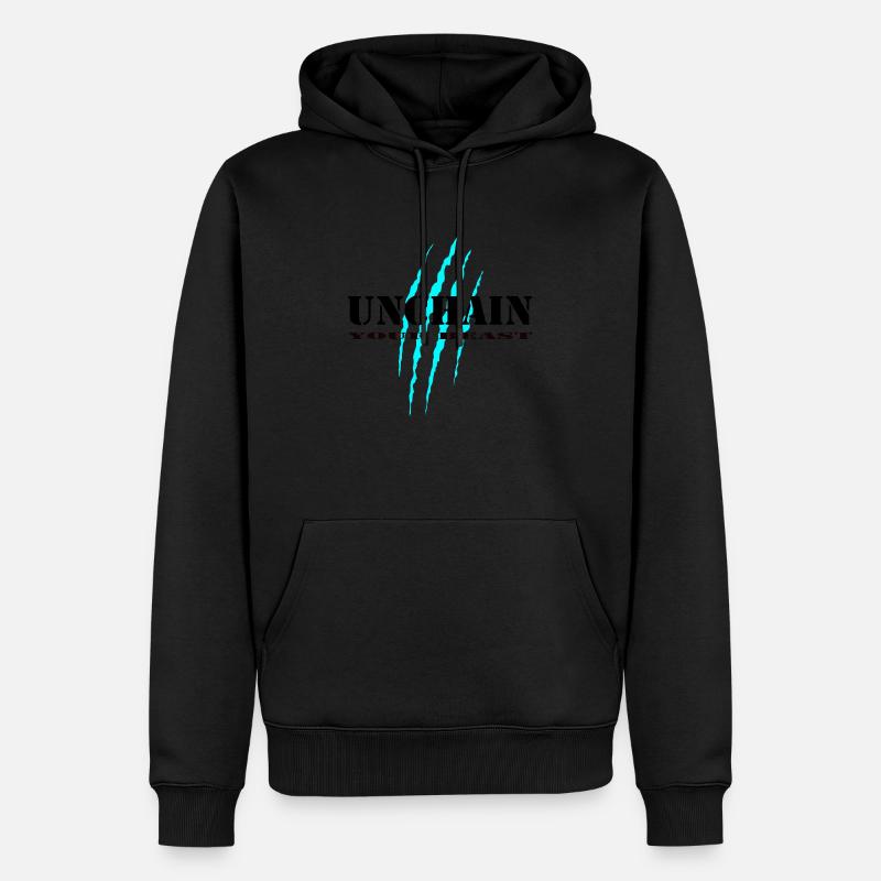 Unchain your beast petr - Männer Premium Bio Hoodie - Schwarz