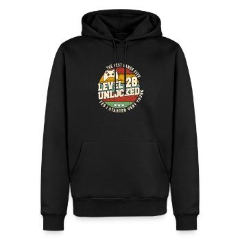 Original 1996 28e Anniversaire Cadeau Retro - Sweat à capuche Premium bio Homme - noir - Devant - Nico (187cm)
