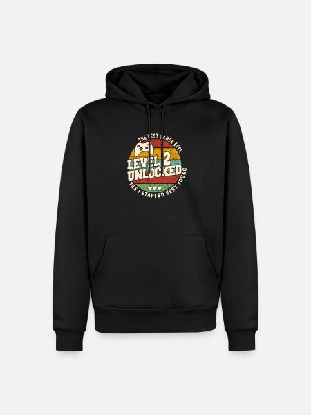 Original 2022 2nd Anniversary Retro Gift - Men’s Premium Organic Hoodie - black