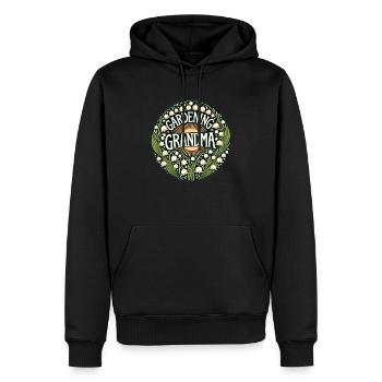 Gärtnernde Oma - Männer Premium Bio Hoodie - Schwarz - Vorne - Nico (187cm)
