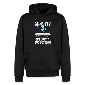 Trampoline drôle pour homme trampolinist - Sweat à capuche Premium bio Homme - noir - Devant - Nico (187cm)