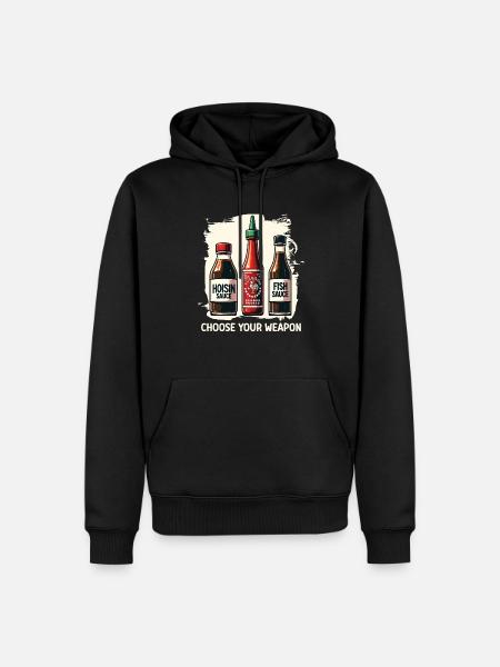 Funny Pho Sauces - Men’s Premium Organic Hoodie - black