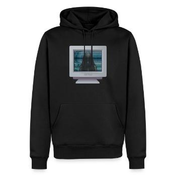 CRT-Design - Das Geistermädchen 1 - Männer Premium Bio Hoodie - Schwarz - Vorne - Nico (187cm)