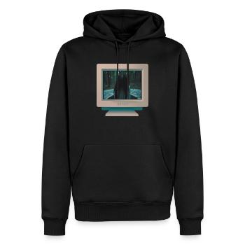 CRT-Design - Geistermädchen 2 - Männer Premium Bio Hoodie - Schwarz - Vorne - Nico (187cm)