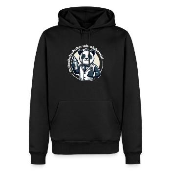 Barman Panda Ours Shaker - Sweat à capuche Premium bio Homme - noir - Devant - Nico (187cm)