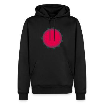 Kreis Stern Rahmen - Männer Premium Bio Hoodie - Schwarz - Vorne - Nico (187cm)