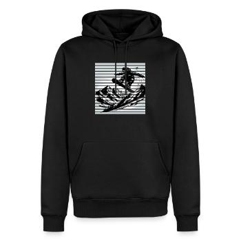 Snowboarder - Männer Premium Bio Hoodie - Schwarz - Vorne - Nico (187cm)