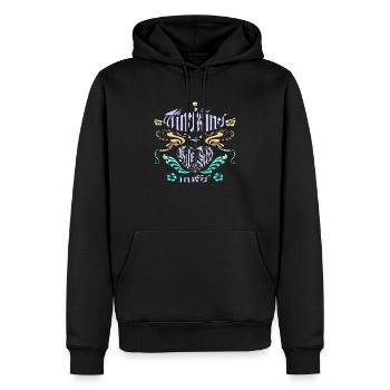 Windkind Kitesurfink'd - Männer Premium Bio Hoodie - Schwarz - Vorne - Nico (187cm)