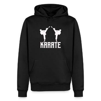 karate - Männer Premium Bio Hoodie - Schwarz - Vorne - Nico (187cm)