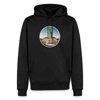 Château de Charlottenburg - Sweat à capuche Premium bio Homme - noir - Devant - Nico (187cm)