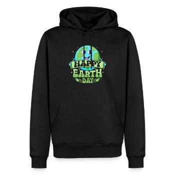 Happy Earth Day Planet Environmental - Men’s Premium Organic Hoodie - black - Front - Nico (187cm)