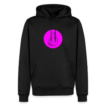 Fuck You, Fuck Off, Fck U, Fuck you fucking fuck - Männer Premium Bio Hoodie - Schwarz - Vorne - Nico (187cm)