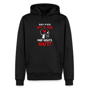 Hab Mich Röntgen Lassen Mir Gehts Gut - Männer Premium Bio Hoodie - Schwarz - Vorne - Nico (187cm)