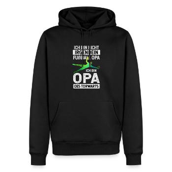 Ich Bin Nicht Irgendein Fußball Opa Torwart Opi - Männer Premium Bio Hoodie - Schwarz - Vorne - Nico (187cm)