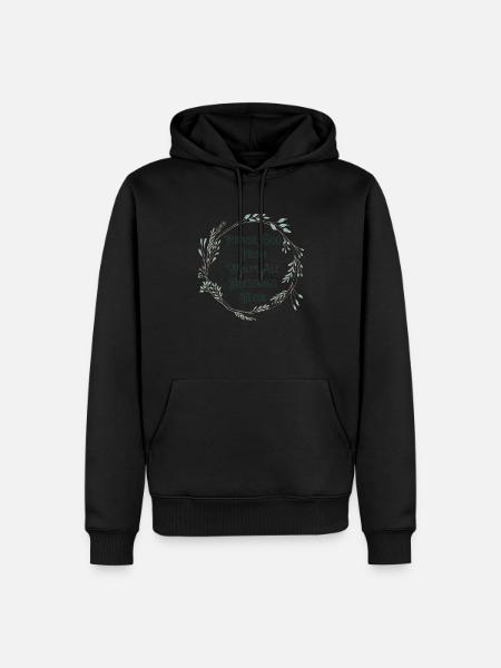 Praise God- Green Text - Men’s Premium Organic Hoodie - black