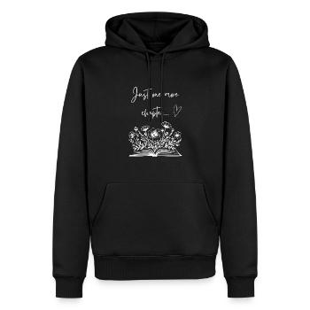 Buch Blumen Spruch Geschenk - Männer Premium Bio Hoodie - Schwarz - Vorne - Nico (187cm)