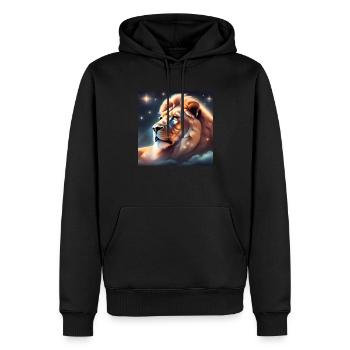 Löwe Sterne Horoskop Geschenk - Männer Premium Bio Hoodie - Schwarz - Vorne - Nico (187cm)