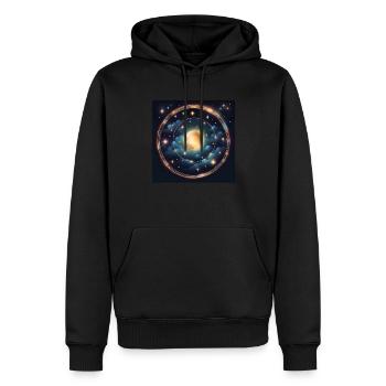 Löwen Sternzeichen Horoskop Geschenk - Männer Premium Bio Hoodie - Schwarz - Vorne - Nico (187cm)