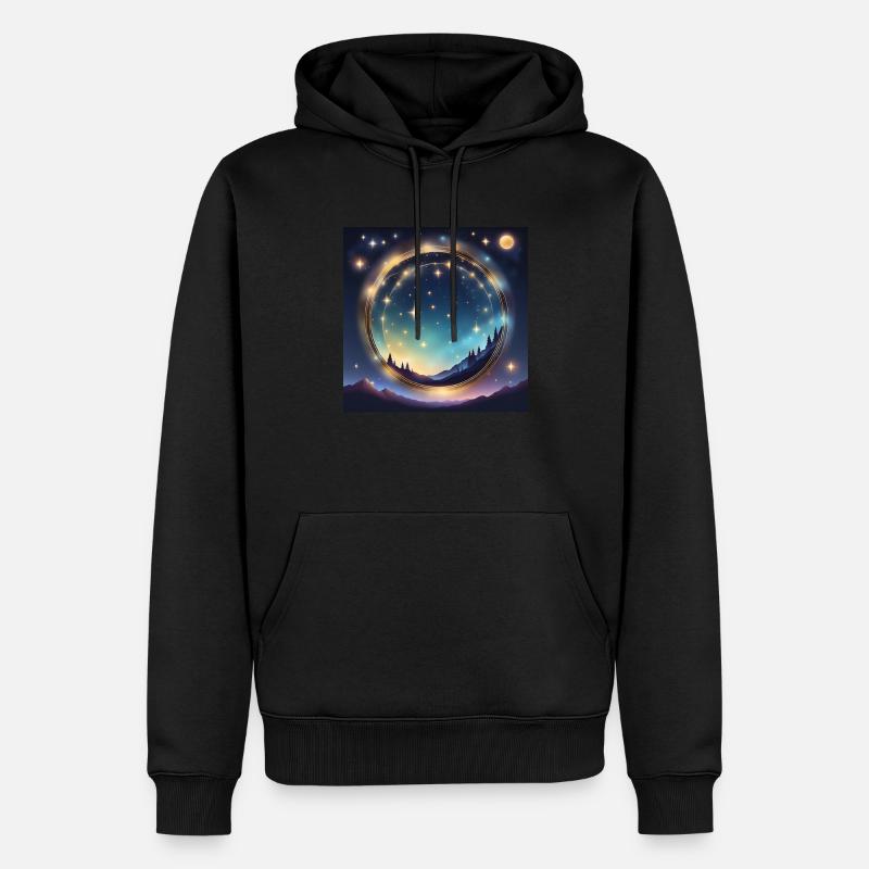 Löwe Astrologie Leo Geschenk - Männer Premium Bio Hoodie - Schwarz