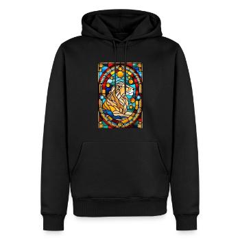 Löwe Astrologie Sternzeichen Geschenk - Männer Premium Bio Hoodie - Schwarz - Vorne - Nico (187cm)