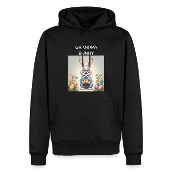 GRANDPA Opa Ostern BUNNY Geschenk - Männer Premium Bio Hoodie - Schwarz - Vorne - Nico (187cm)