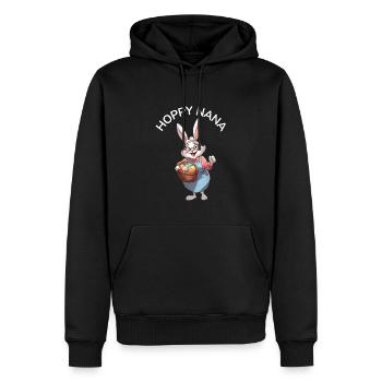 Cadeau Nana houblonnée - Sweat à capuche Premium bio Homme - noir - Devant - Nico (187cm)