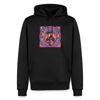 Fische Sternzeichen Astrologie Geschenk - Männer Premium Bio Hoodie - Schwarz - Vorne - Nico (187cm)