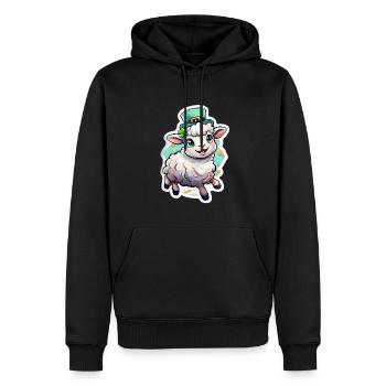 St. Patrick's Day Schaf Geschenk - Männer Premium Bio Hoodie - Schwarz - Vorne - Nico (187cm)