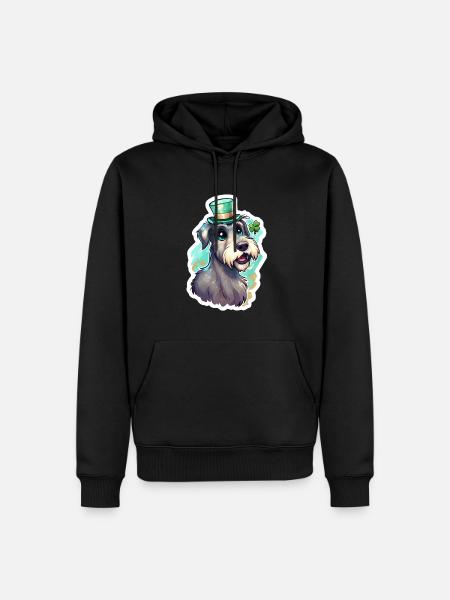 St. Patrick's Day Hund Geschenk - Männer Premium Bio Hoodie - Schwarz