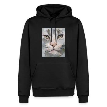 Lynx Peinture Peinture Peinture Huile Cadeau - Sweat à capuche Premium bio Homme - noir - Devant - Nico (187cm)