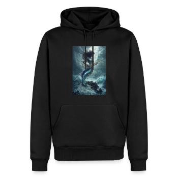 Légende Sirène Mythe Cadeau - Sweat à capuche Premium bio Homme - noir - Devant - Nico (187cm)