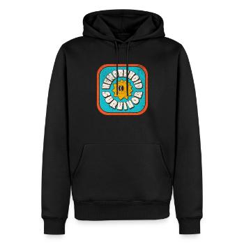 Hemorrhoid Survivor - Men’s Premium Organic Hoodie - black - Front - Nico (187cm)