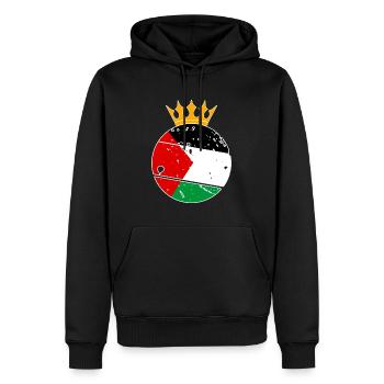 Palestine King - Sweat à capuche Premium bio Homme - noir - Devant - Nico (187cm)