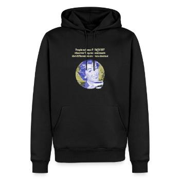 Feministin - Männer Premium Bio Hoodie - Schwarz - Vorne - Nico (187cm)