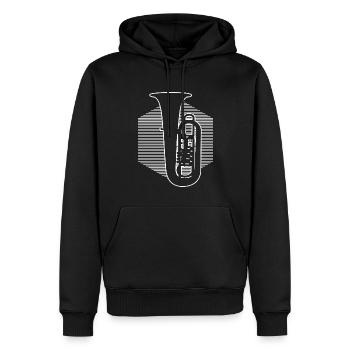 Tubaspielen Tuba Herren Blasinstrument Tuba - Männer Premium Bio Hoodie - Schwarz - Vorne - Nico (187cm)