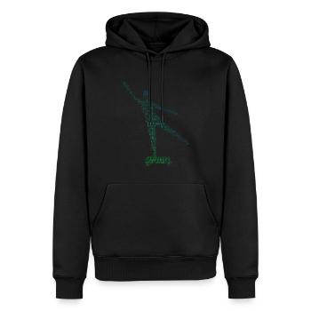 Körpergymnastik Herren Aerobic Fitness Fitness - Männer Premium Bio Hoodie - Schwarz - Vorne - Nico (187cm)