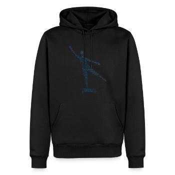 Aerobic Fitness Damen Fitnesstraining Aerobic - Männer Premium Bio Hoodie - Schwarz - Vorne - Nico (187cm)