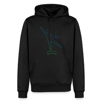 Krafttraining Aerobic Konditionstraining - Männer Premium Bio Hoodie - Schwarz - Vorne - Nico (187cm)