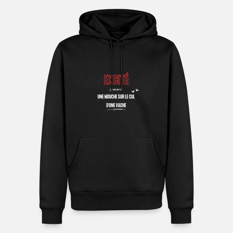 Excité comme une mouche - Sweat à capuche Premium bio Homme - noir