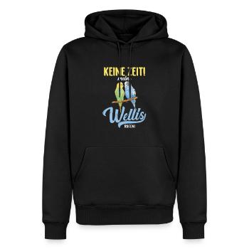 Wellensittich Sittiche Welli Figur Sittichhalter - Männer Premium Bio Hoodie - Schwarz - Vorne - Nico (187cm)